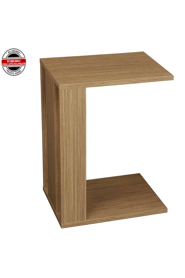 Pasific Home Single Çok Amaçlı Tekerlekli C Sehpa ,Koltuk Sehpası, Bambu