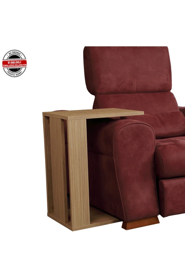 Pasific Home Single Çok Amaçlı Tekerlekli C Sehpa ,Koltuk Sehpası, Bambu