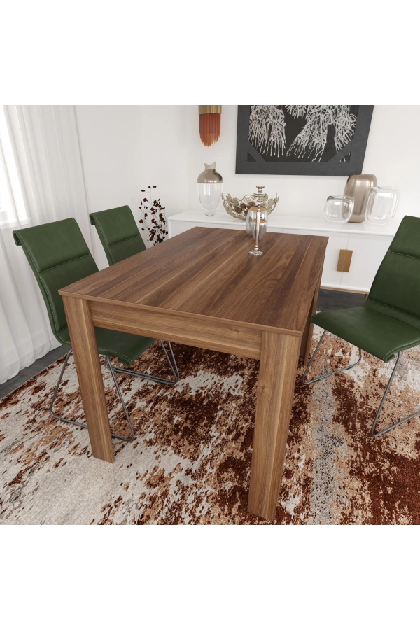 Pasific Home Single Mutfak Yemek Masası, 120x80 cm, Dikdörtgen, Ceviz