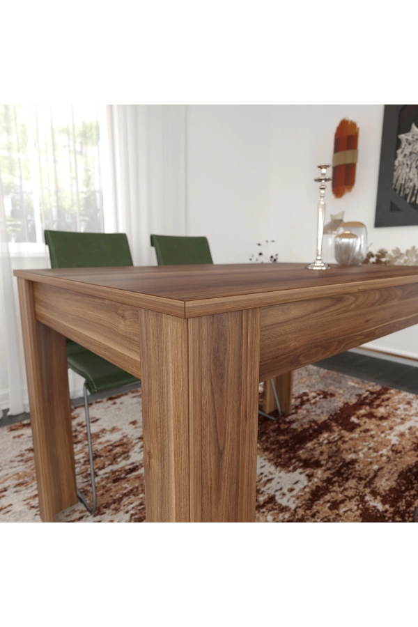 Pasific Home Single Mutfak Yemek Masası, 120x80 cm, Dikdörtgen, Ceviz
