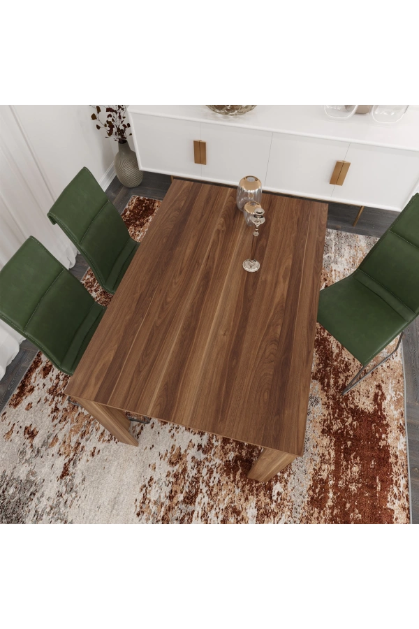 Pasific Home Single Mutfak Yemek Masası, 120x80 cm, Dikdörtgen, Ceviz