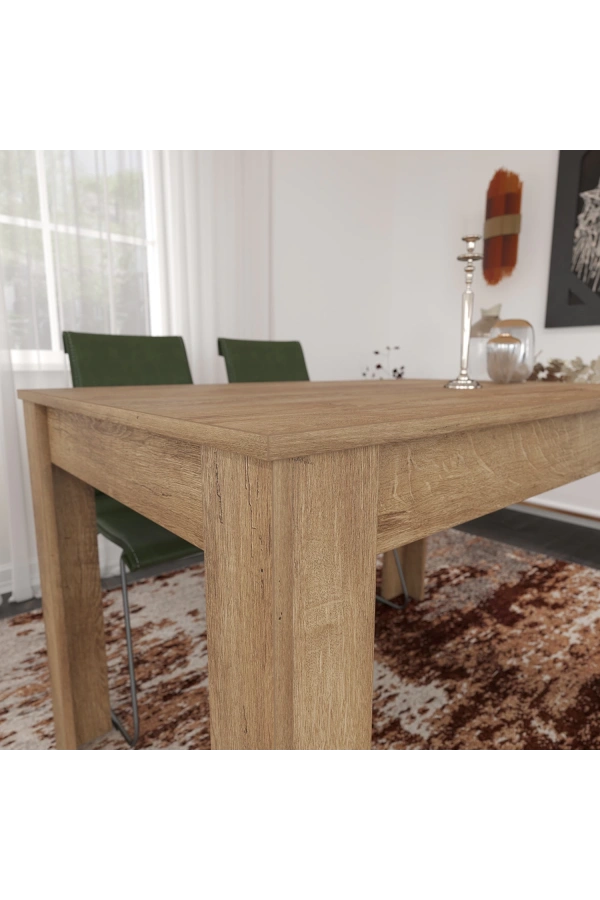 Pasific Home Single Mutfak Yemek Masası, 120x80 cm, Dikdörtgen, Koyu Meşe