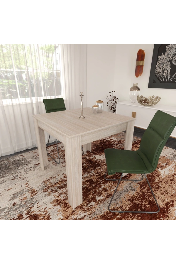 Pasific Home Single Mutfak Yemek Masası, 90x90 cm, Kare, Meşe