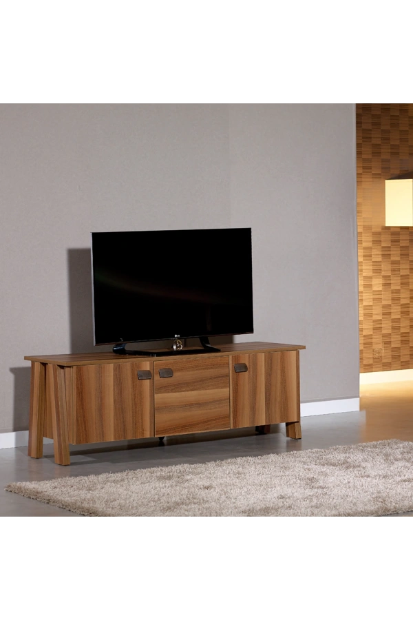 Pasific Home Story 3 Kapaklı Ayaklı Tv Ünitesi, Ceviz