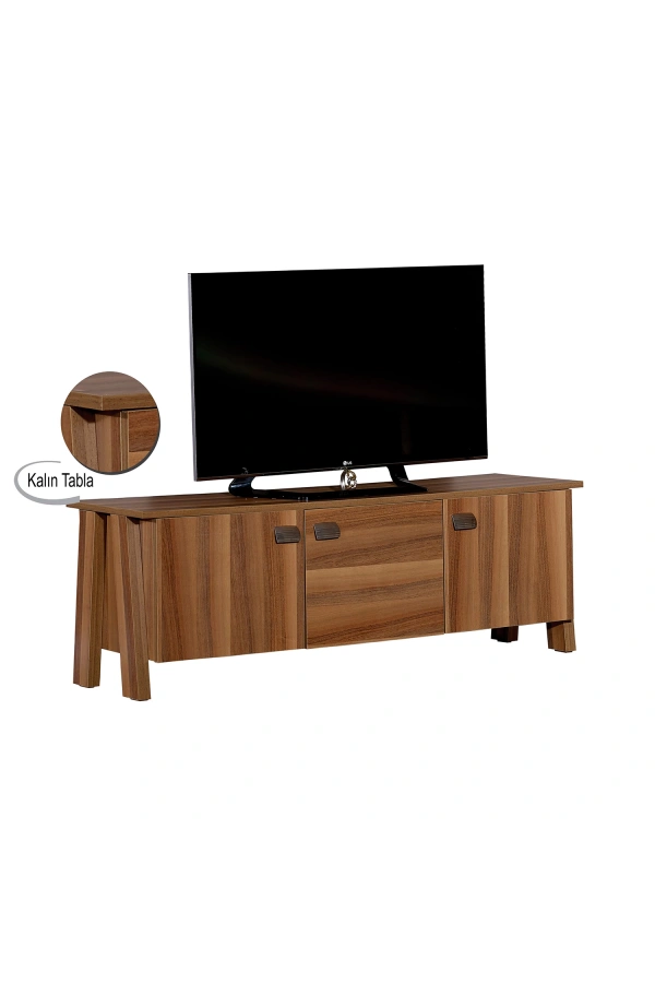 Pasific Home Story 3 Kapaklı Ayaklı Tv Ünitesi, Ceviz