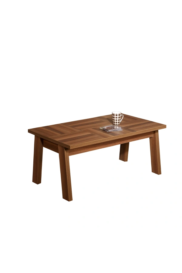 Pasific Home Story Dikdörtgen Orta Sehpa, Yüksek Ayaklı Sehpa, Ceviz