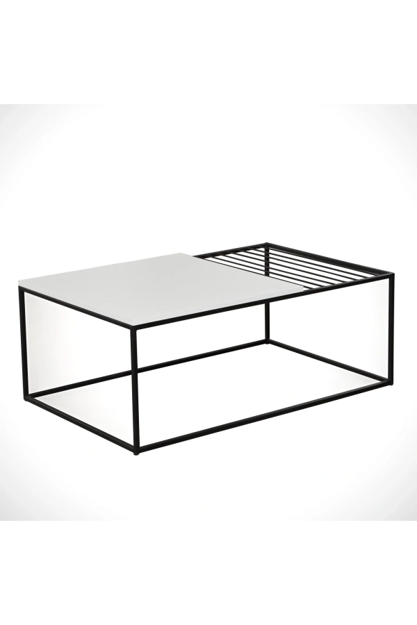 Pasific Home Zinus Metal Orta Sehpa, Ahşap Beyaz