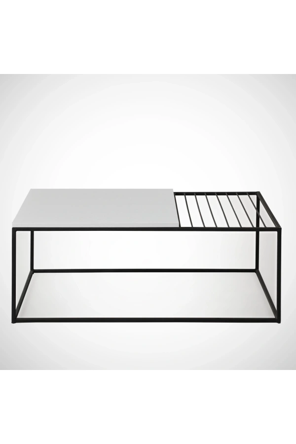 Pasific Home Zinus Metal Orta Sehpa, Ahşap Beyaz