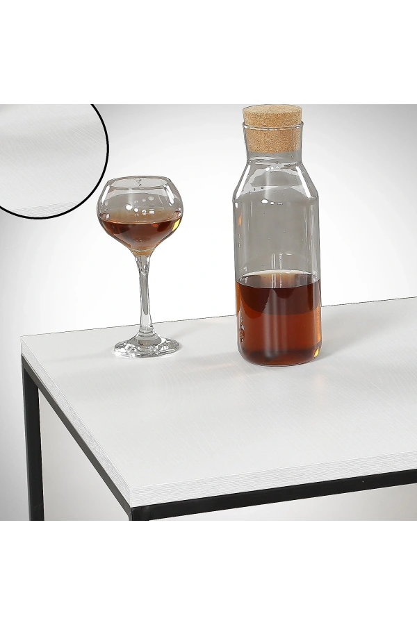 Pasific Home Zinus Metal Orta Sehpa, Ahşap Beyaz