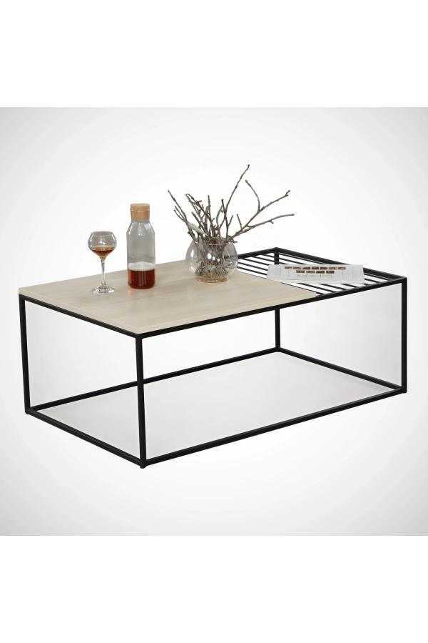 Pasific Home Zinus Metal Orta Sehpa, Meşe