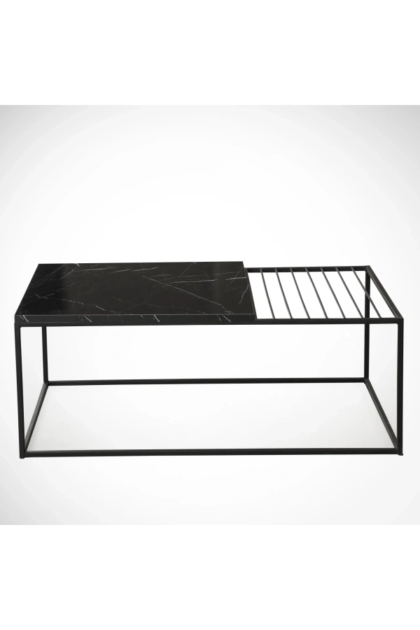 Pasific Home Zinus Metal Orta Sehpa, Siyah Mermer