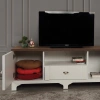 Pasific Home Gazel Kapaklı Tv Ünitesi 140 Cm, Koyu Meşe& Beyaz