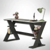 Pasific Home Lungo Raflı Çalışma Masası, Ofis Masası, 60X140 Cm, Antrasit&Beyaz