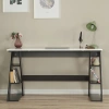 Pasific Home Lungo Raflı Çalışma Masası, Ofis Masası, 60X140 Cm, Antrasit&Beyaz