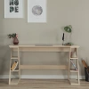 Pasific Home Lungo Raflı Çalışma Masası, Ofis Masası, 60X140 Cm, Meşe