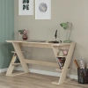 Pasific Home Lungo Raflı Çalışma Masası, Ofis Masası, 60X140 Cm, Meşe