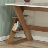 Pasific Home Lungo Raflı Çalışma Masası, Ofis Masası, 60X140 Cm, Koyu Meşe&Beyaz