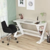 Pasific Home Lungo Raflı Çalışma Masası, Ofis Masası, 60X140 Cm, Parlak Beyaz