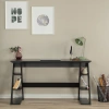 Pasific Home Lungo Raflı Çalışma Masası, Ofis Masası, 60X140 Cm, Siyah