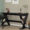 Pasific Home Lungo Raflı Çalışma Masası, Ofis Masası, 60X140 Cm, Siyah