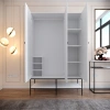 Pasific Home Martin 3 Kapaklı Gardırop Elbise Dolabı, Parlak Beyaz