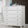 Pasific Home Rio 5 Çekmeceli Ayaklı Modern Şifonyer, Beyaz