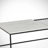 Pasific Home Zinus Metal Orta Sehpa, Beyaz Mermer