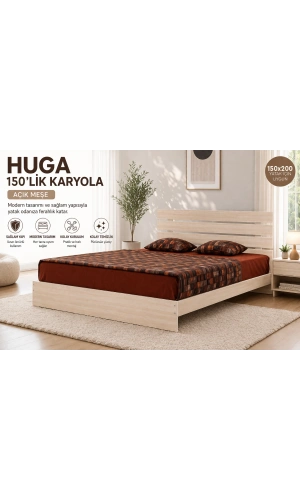 Pasific Home Huga Çift Kişilik Karyola, Meşe, 150X200