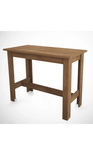 Pasific Home Barra Bar Masası Yüksek Yemek Masası, Koyu Meşe, 120x60