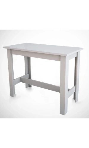 Pasific Home Barra Bar Masası Yüksek Yemek Masası, Parlak Beyaz, 120x60