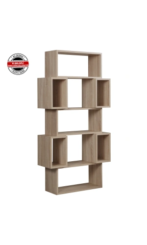 Pasific Home Box Hareketli Kutulu Raflı Kitaplık, Meşe