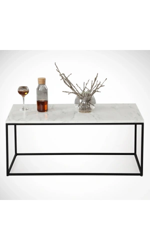 Pasific Home Cosco Dikdörtgen Orta Sehpa ,Beyaz Mermer