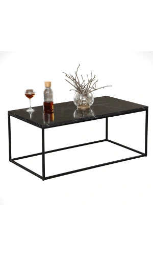 Pasific Home Cosco Dikdörtgen Orta Sehpa ,Siyah Mermer