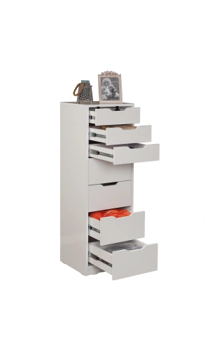 Pasific Home Flow Çekmeceli Şifonyer, Beyaz ,7 Çekmeceli