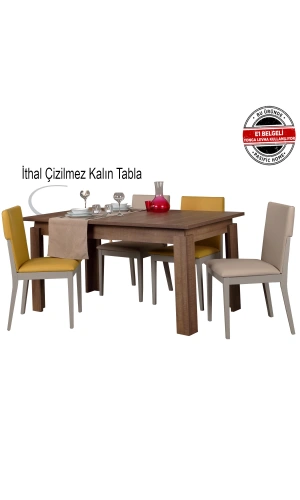 Pasific Home Huqqa Yemek Masası Açılır ,Koyu Meşe