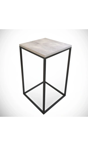 Pasific Home Pure Yan Sehpa, Metal Yan Sehpa ,Beyaz Meşe