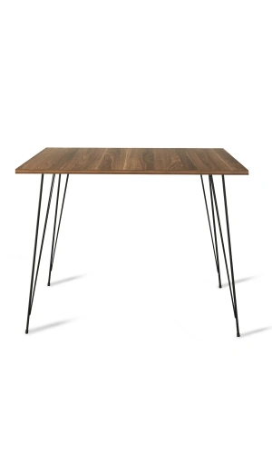 Pasific Home Sandalf Metal Ayaklı Mutfak Masası, Kare 90x90, Ceviz