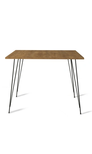 Pasific Home Sandalf Metal Ayaklı Mutfak Masası, Kare 90x90, Koyu Meşe