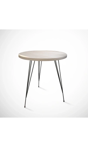 Pasific Home Sandalf Yan Sehpa, Metal Ayaklı, Açık Meşe