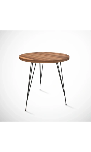 Pasific Home Sandalf Yan Sehpa, Metal Ayaklı, Yeni Ceviz