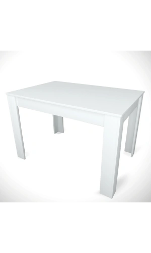 Pasific Home Single Mutfak Yemek Masası, 120x80 cm, Dikdörtgen, Parlak Beyaz
