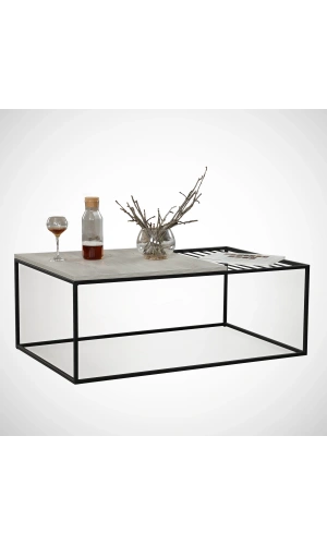 Pasific Home Zinus Metal Orta Sehpa, Beyaz Meşe