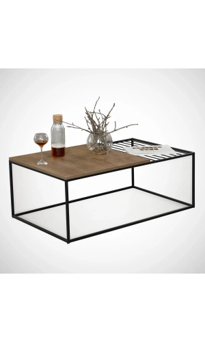 Pasific Home Zinus Metal Orta Sehpa, Koyu Meşe