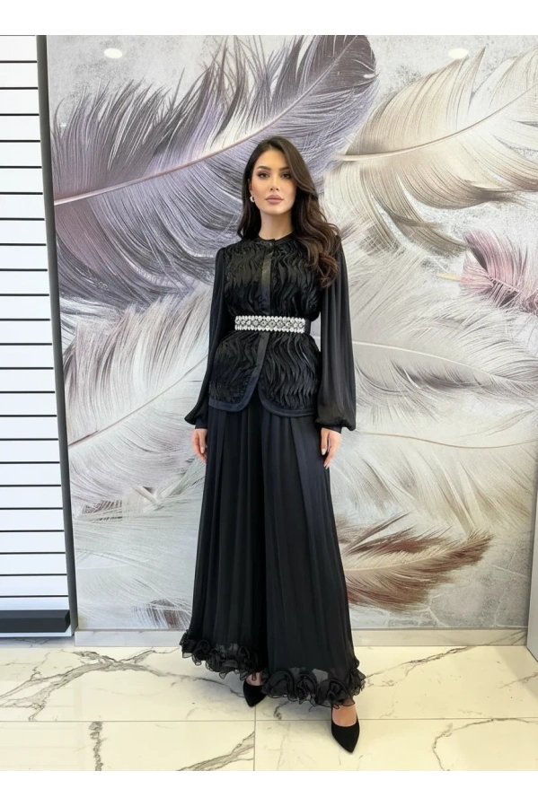 GAZELLA-PANTOLONLU TAKIM SİYAH