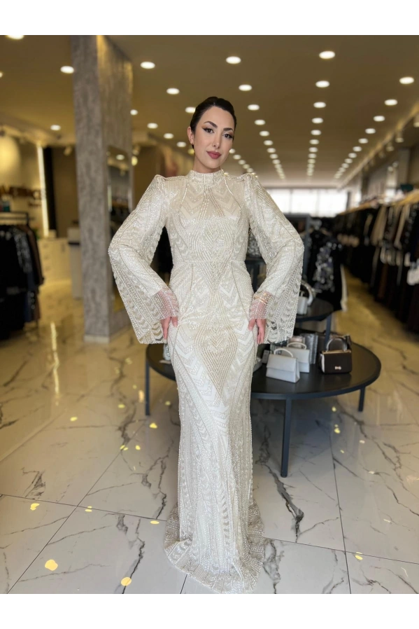 GAMZE ÖZKUL-MİLENDA ABİYE BEJ