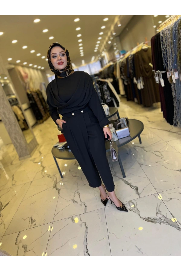 MY312-OMZU AKSESUARLI TAKIM SİYAH