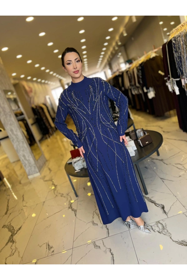 BEYOĞLU-BÜYÜK BEDEN ABİYE LACİVERT