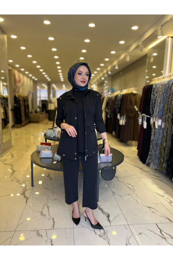 SOLİS-YELEKLİ TAKIM SİYAH