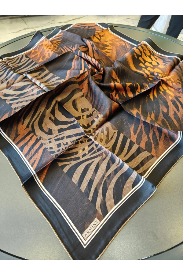 ARMİNE-%100 İPEK EŞARP LEOPAR