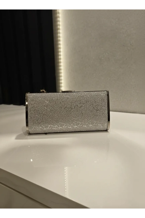 MERİHCE-UZUN SİMLİ DESENLİ ÇANTA GRİ